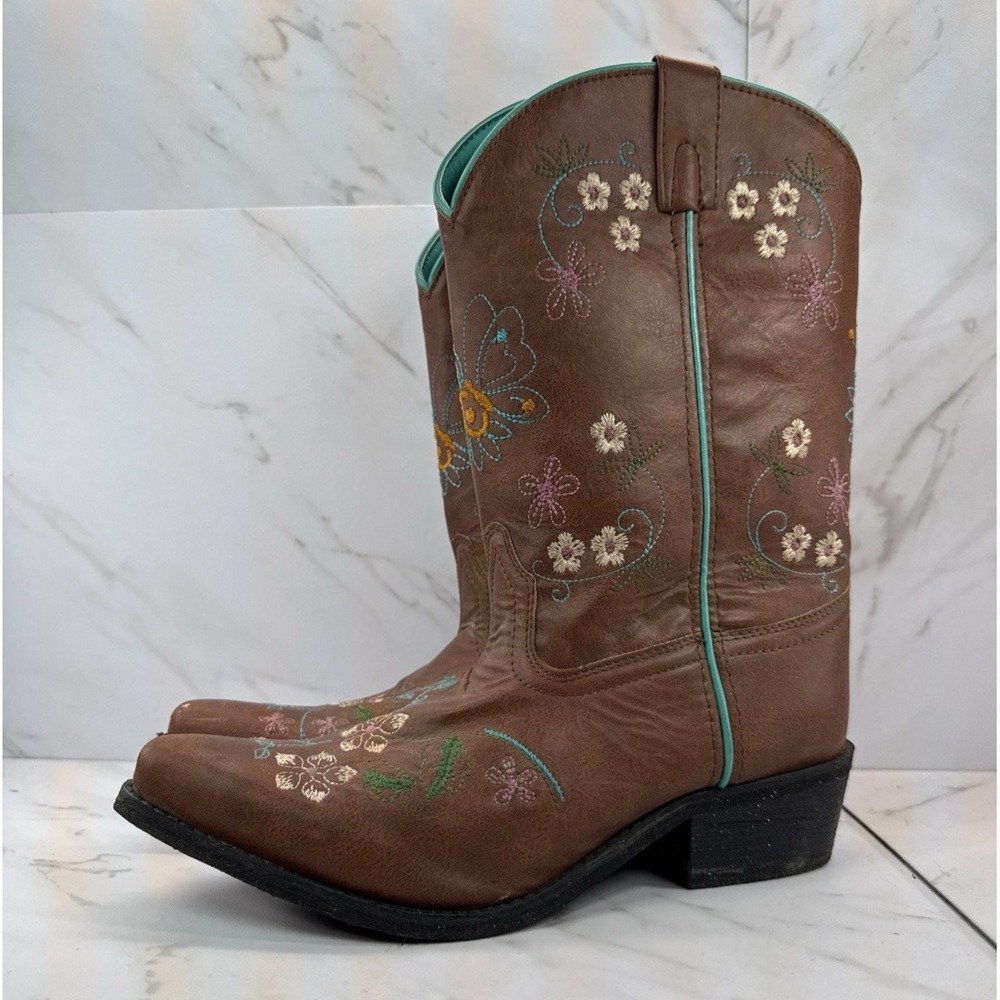 Shyanne✨Floral Embroidery Western‎ Boots ✨Snip Toe Style✨41480 Size 6D